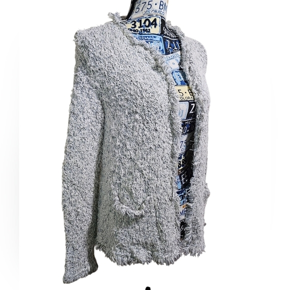 Anthropologie Sweaters - ett:twa by Anthropologie Fringe Boucle Open Cardigan Jacket Medium